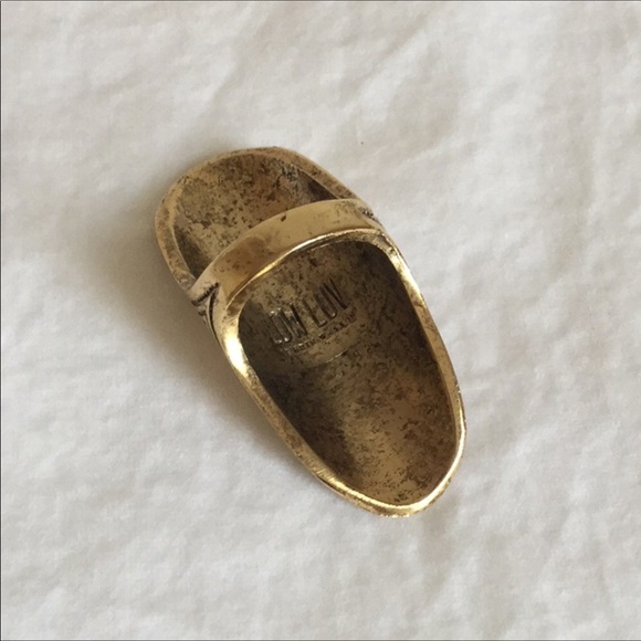 LOW LUV Aztec Gold Bronze Boho Long Big Ring 7 NEW - Picture 5 of 8